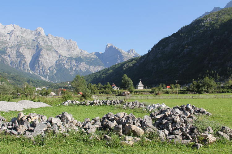 Arrival in Theth village. Image by Tom Masters / Lonely Planet