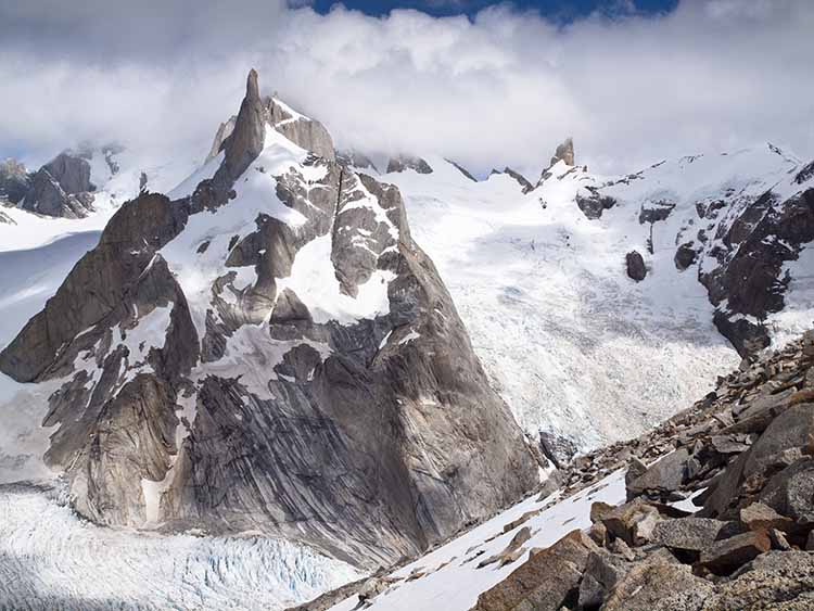 Aguja Polone (2313m) from Paso del Cuadrado (1839m) / Image by Steve Waters