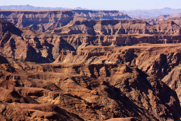 View over the Fish River Canyon, Namibia. Image by Hannes Steyn / Getty Images