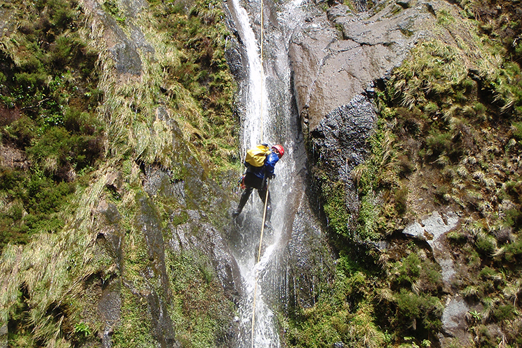 The abundance of waterfalls on São Miguel, São Jorge and Flores make for great canyoning. Image courtesy of Visit Azores.