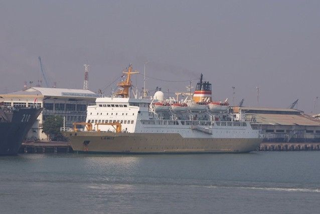 KM Lawit in harbour