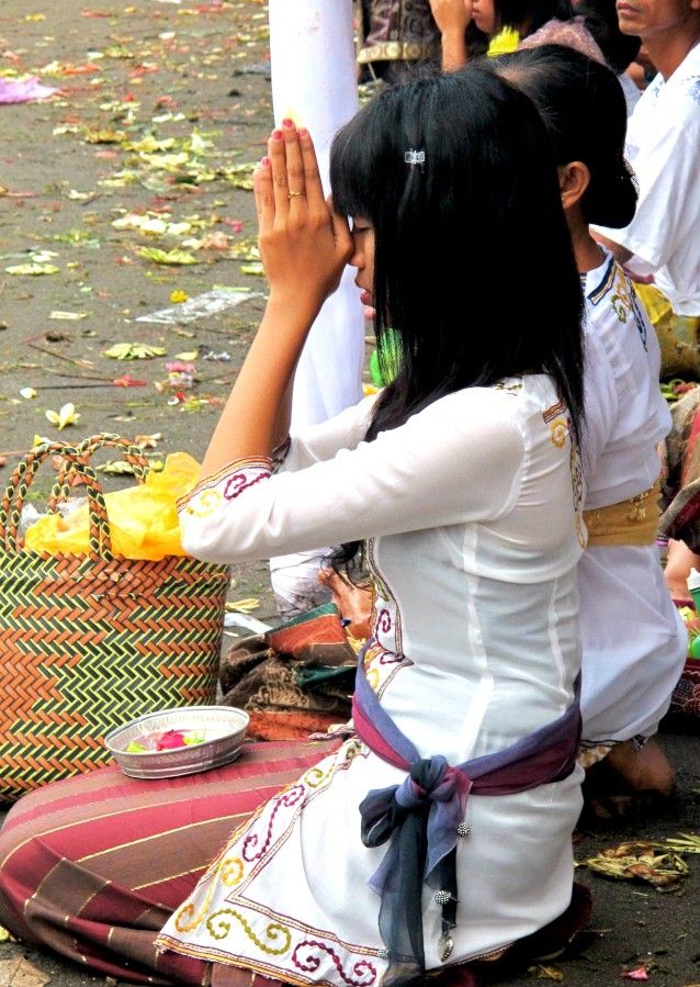 Balinese Lady Praying
