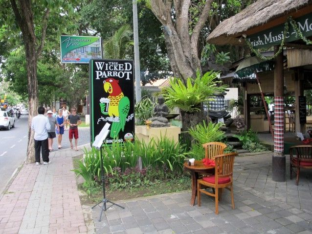 Tree-lined street in Sanur