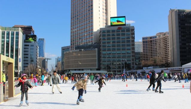 Ice Skating in Seoul