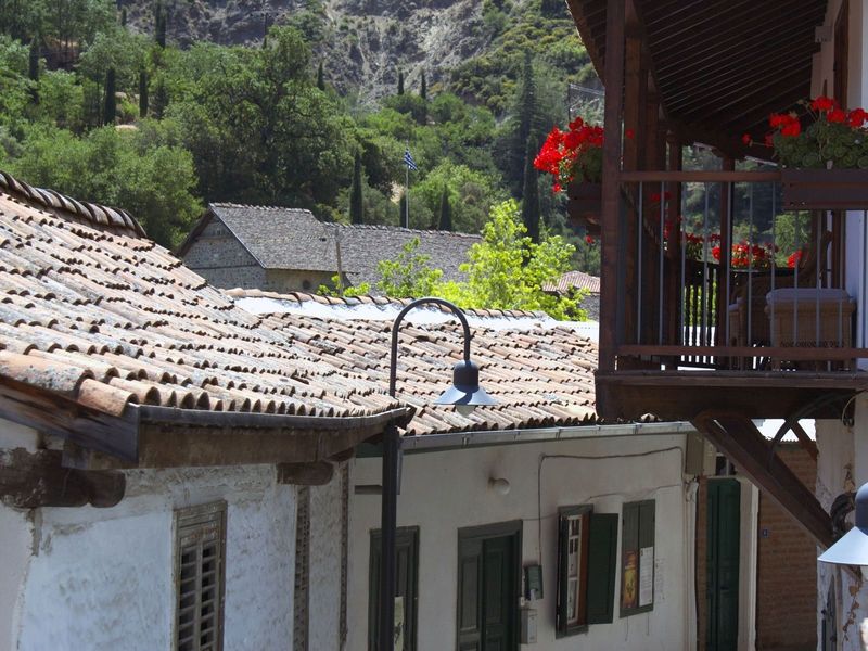 Cobbled streets with balconies