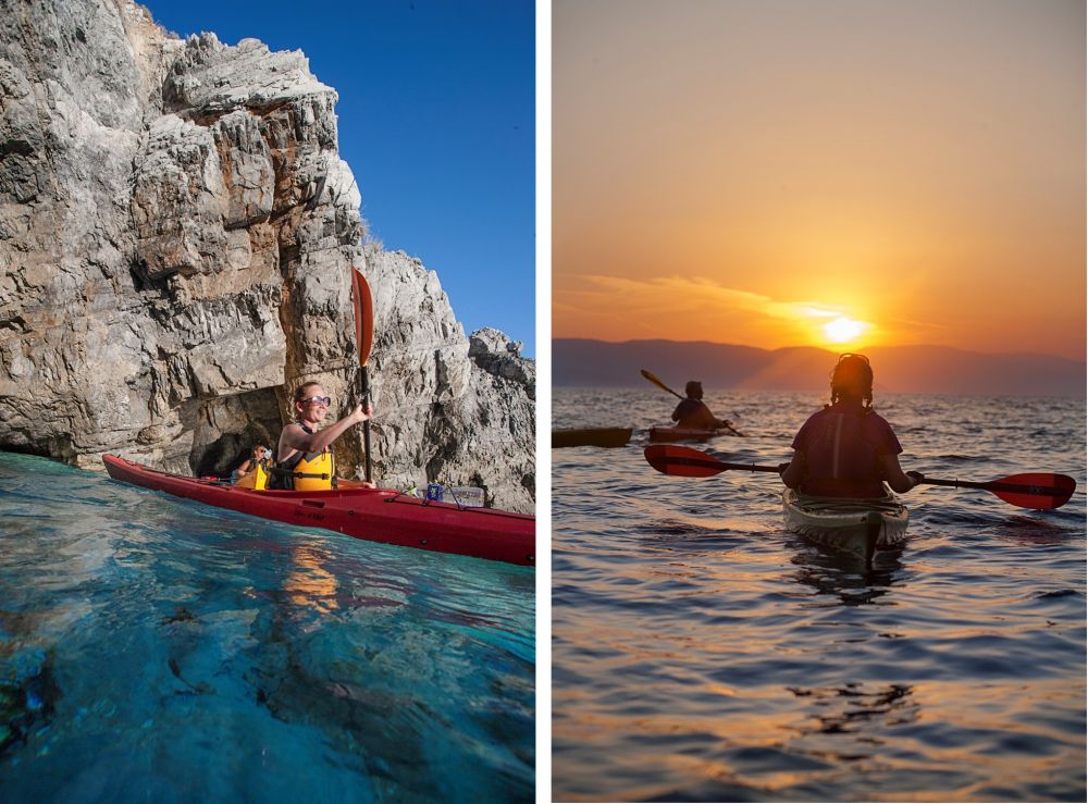 Sea kayak island hopping