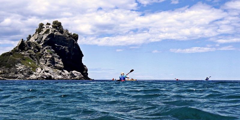 Sea kayak island hopping