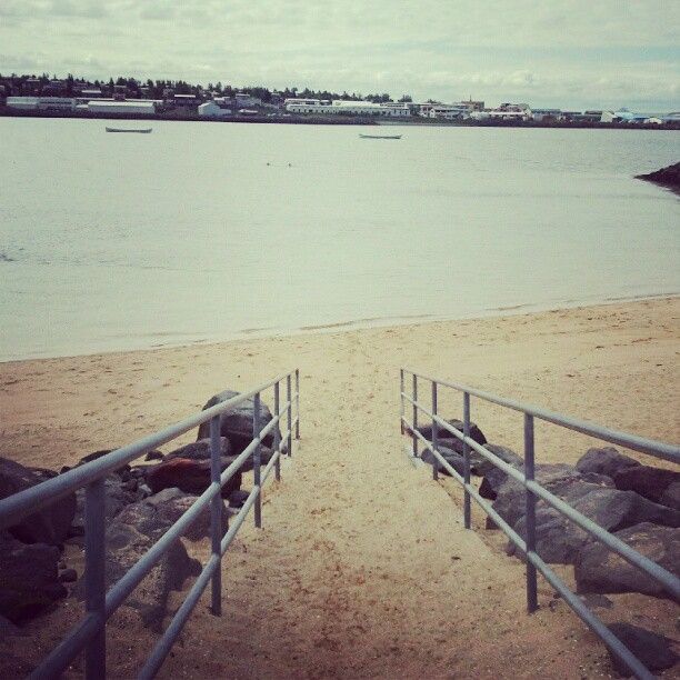 Nauthólsvík beach in Reykjavík - fancy a dip?