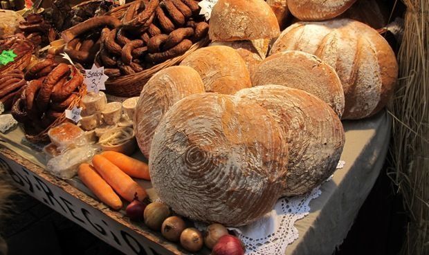 Local food at the open-air market.