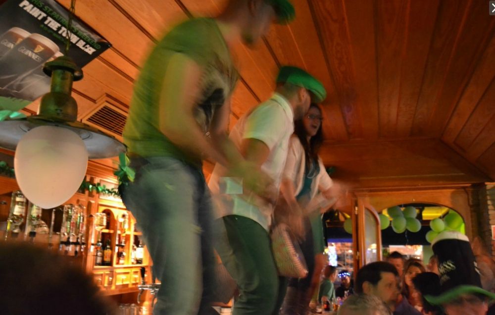 Dacing on the tables, at O'Neills Irish Bar, Vilamoura, Algarve