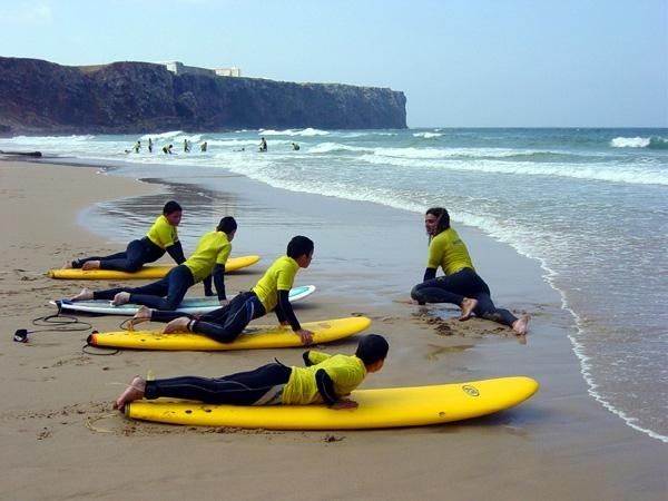 Surfing in the Algarve, Portugal