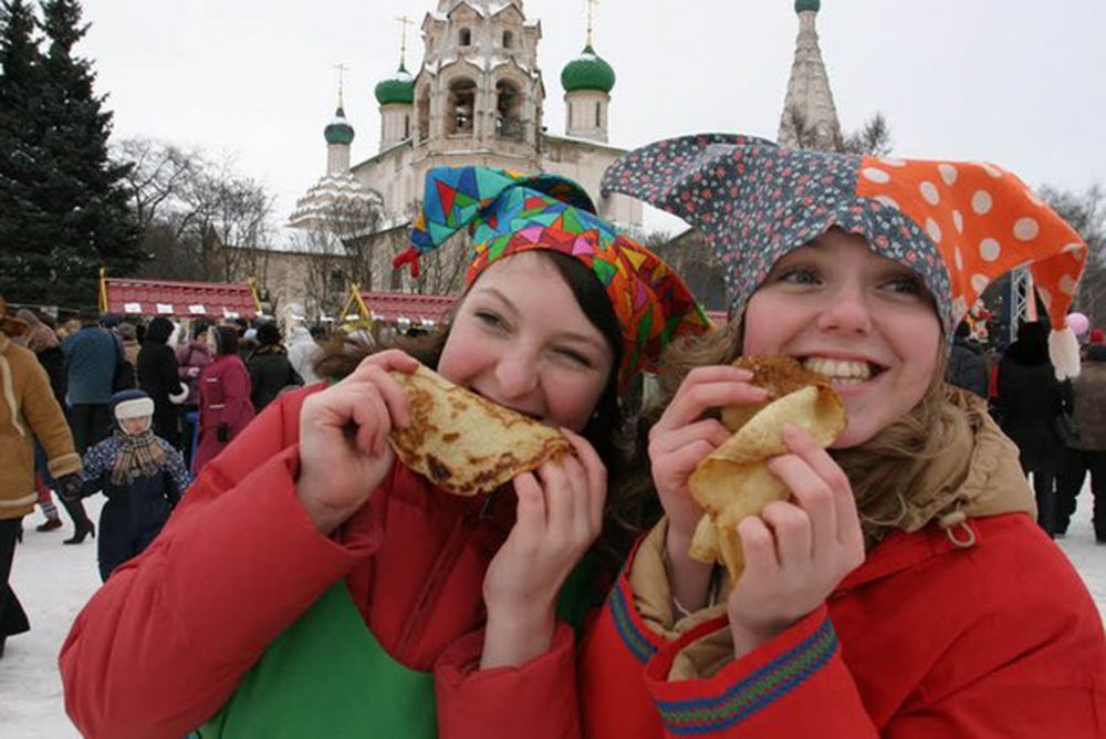 Maslenitsa in Moscow.