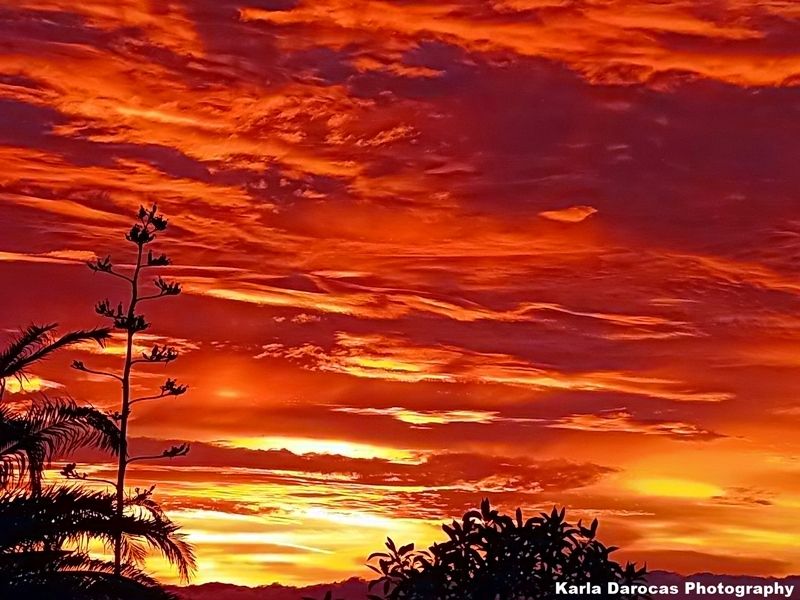 Beautiful red sky on the Costa Blanca by Karla Darocas