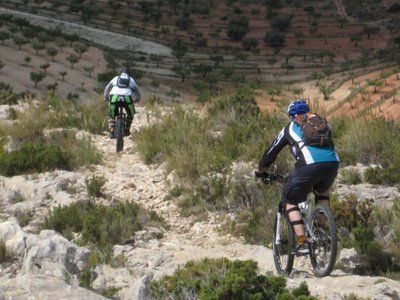 All uphill for these cyclists