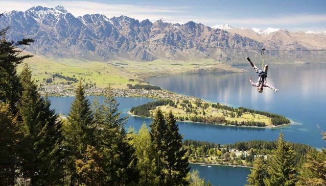 Ziplining in Queenstown