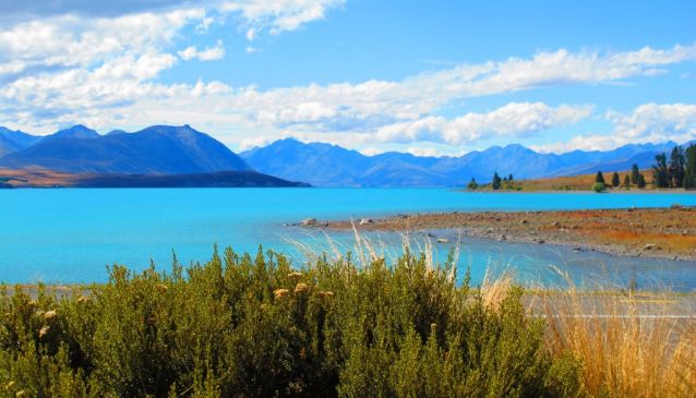 Viewing Blue Sky Country at Lake Tekapo