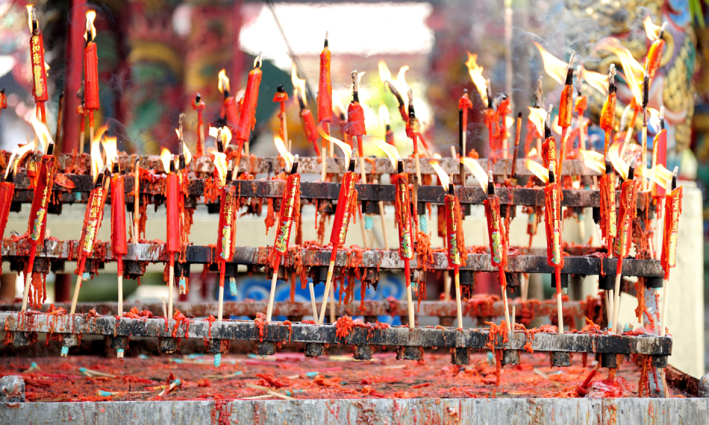 New Year candles in Beijing (Dreamstime)