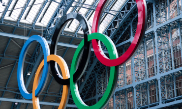 Olympic rings at St Pancras Internationa (Kenski1970)