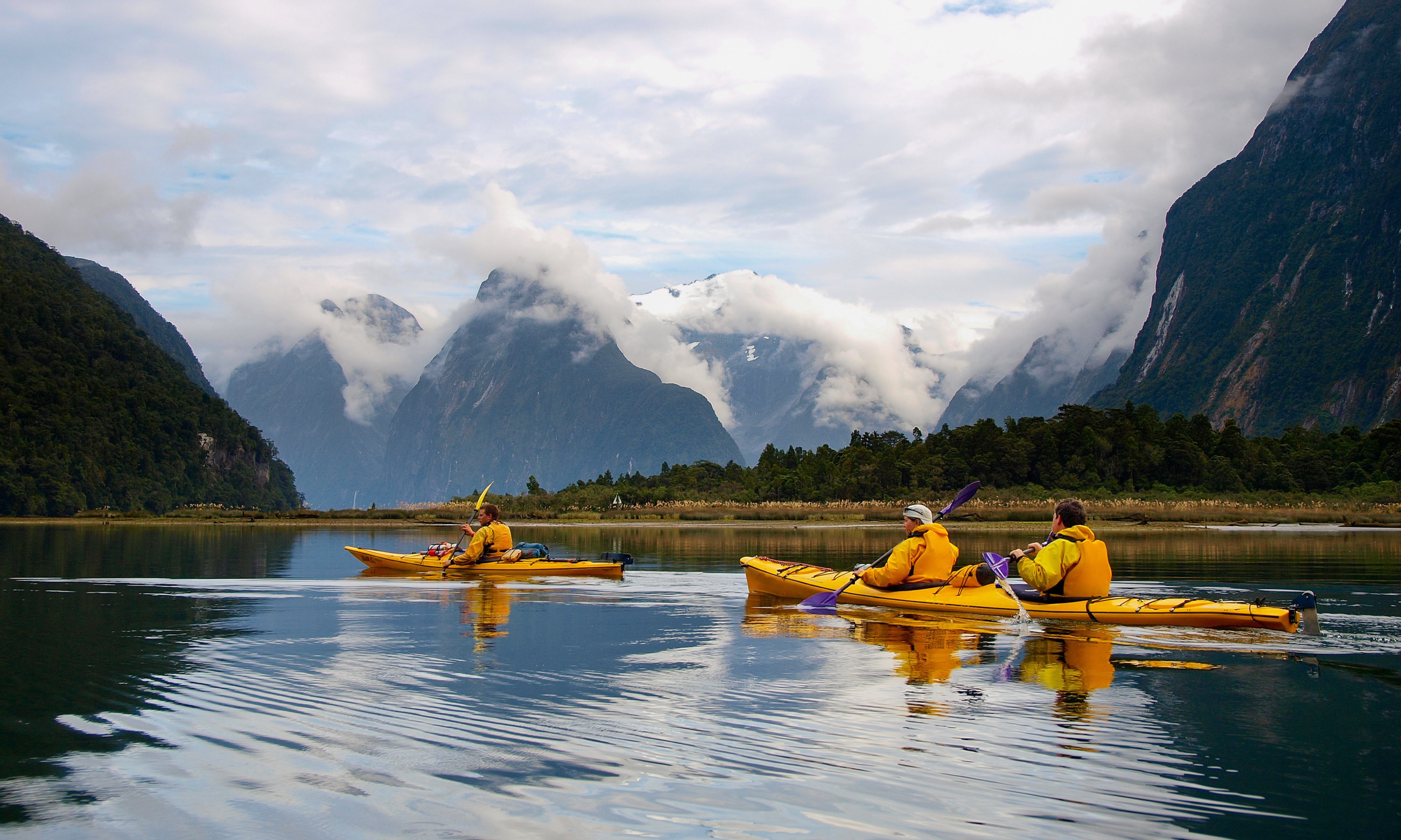 Sea Kayaking near Milford Sound (Shutterstock.com)