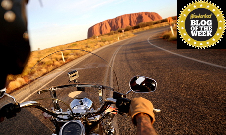 Uluru and a Harley (David Hoffman)