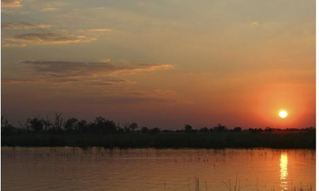 Sunset over the Okavango Delta (Andries3)