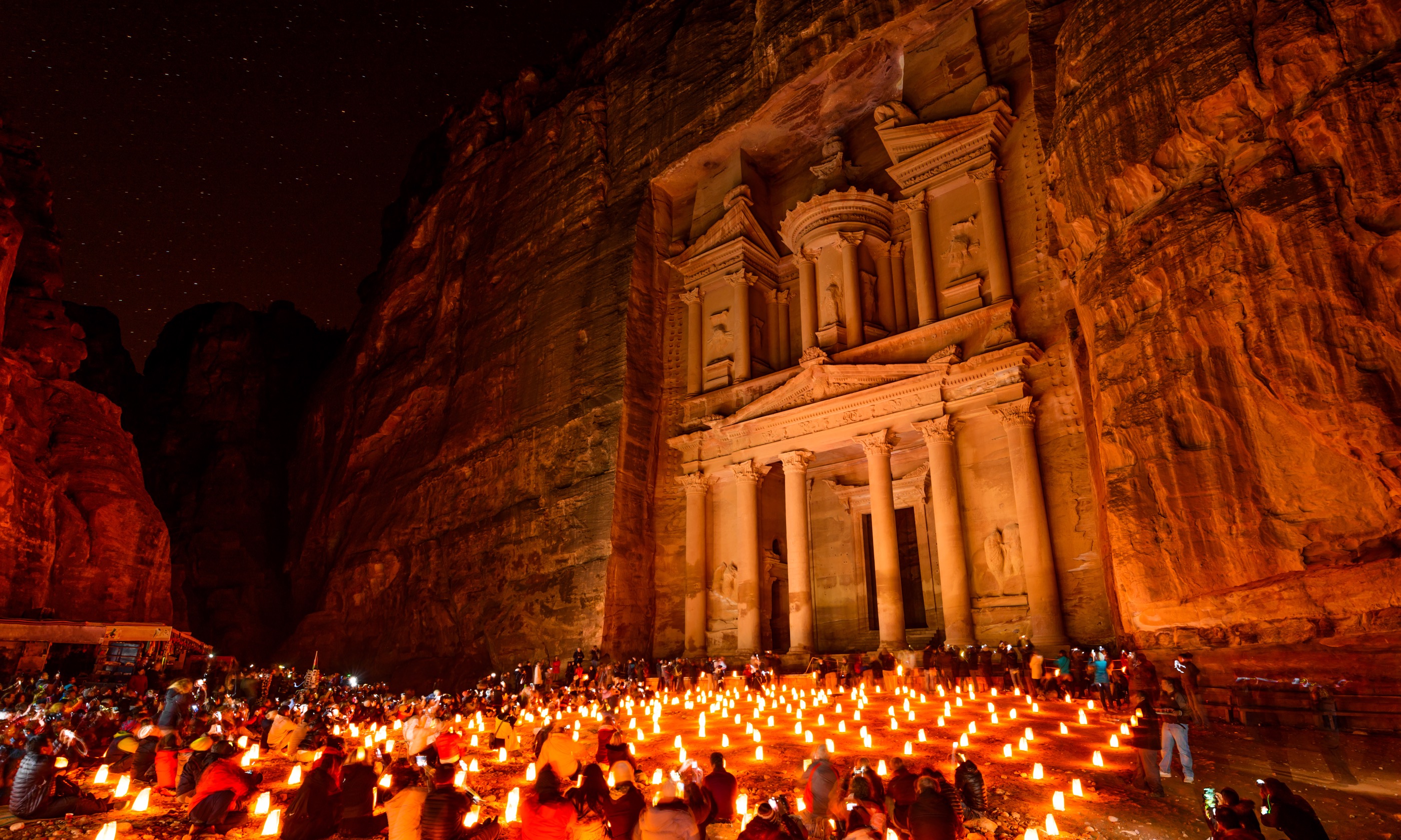 Petra Treasury at night (Shutterstock.com) 