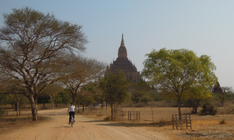 Take in Bagan's temples by bike (Katherine Sazdanoff)