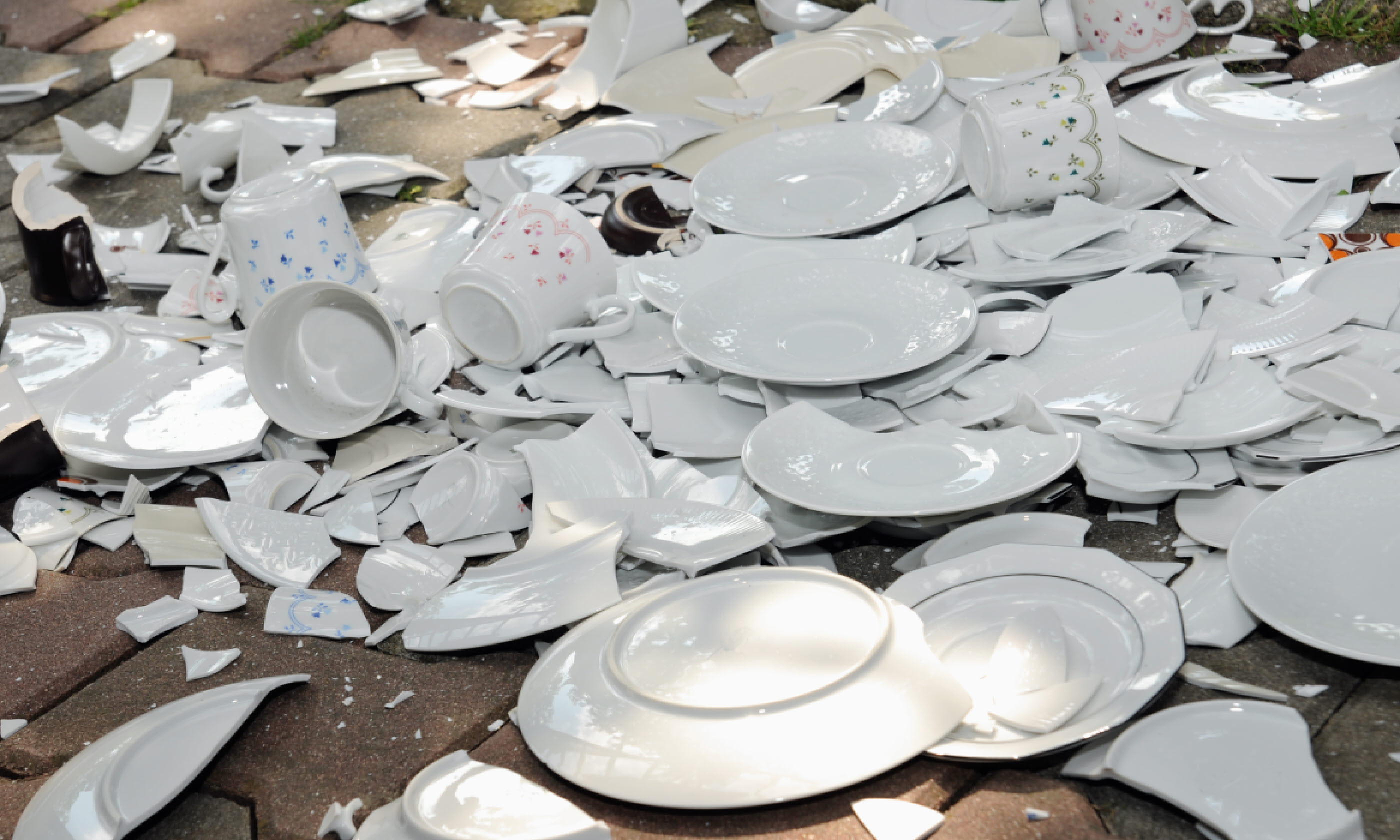 Broken plates (Shutterstock)