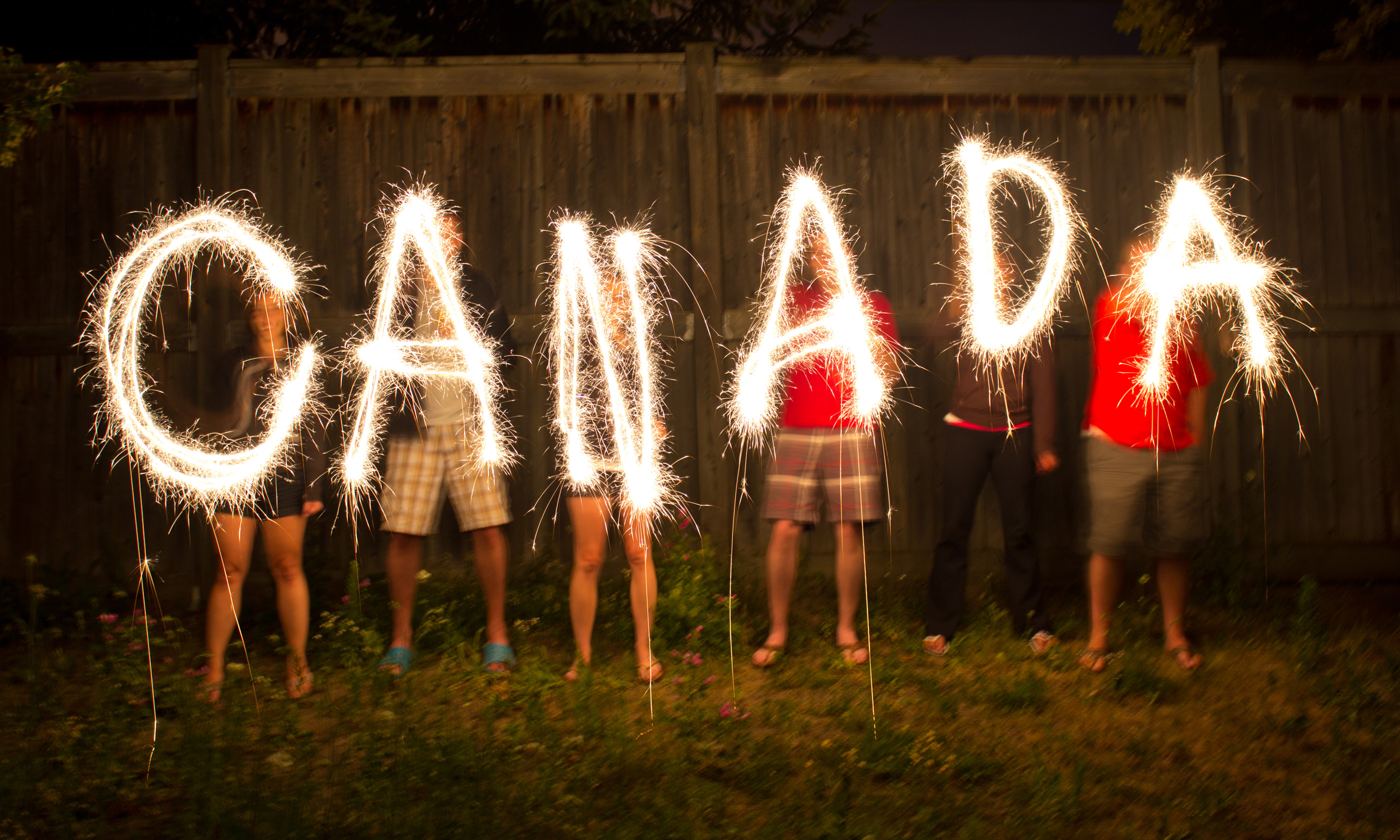 Celebrating Canada Day (Shutterstock: see credit below)