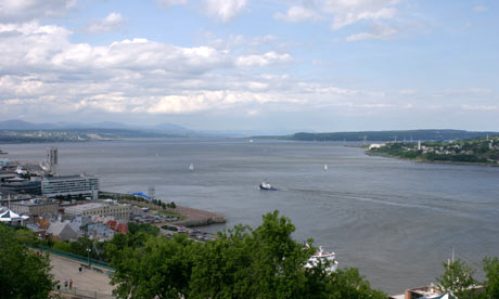 The St Lawrence Rive from Quebec's city walls (Simon Chubb)