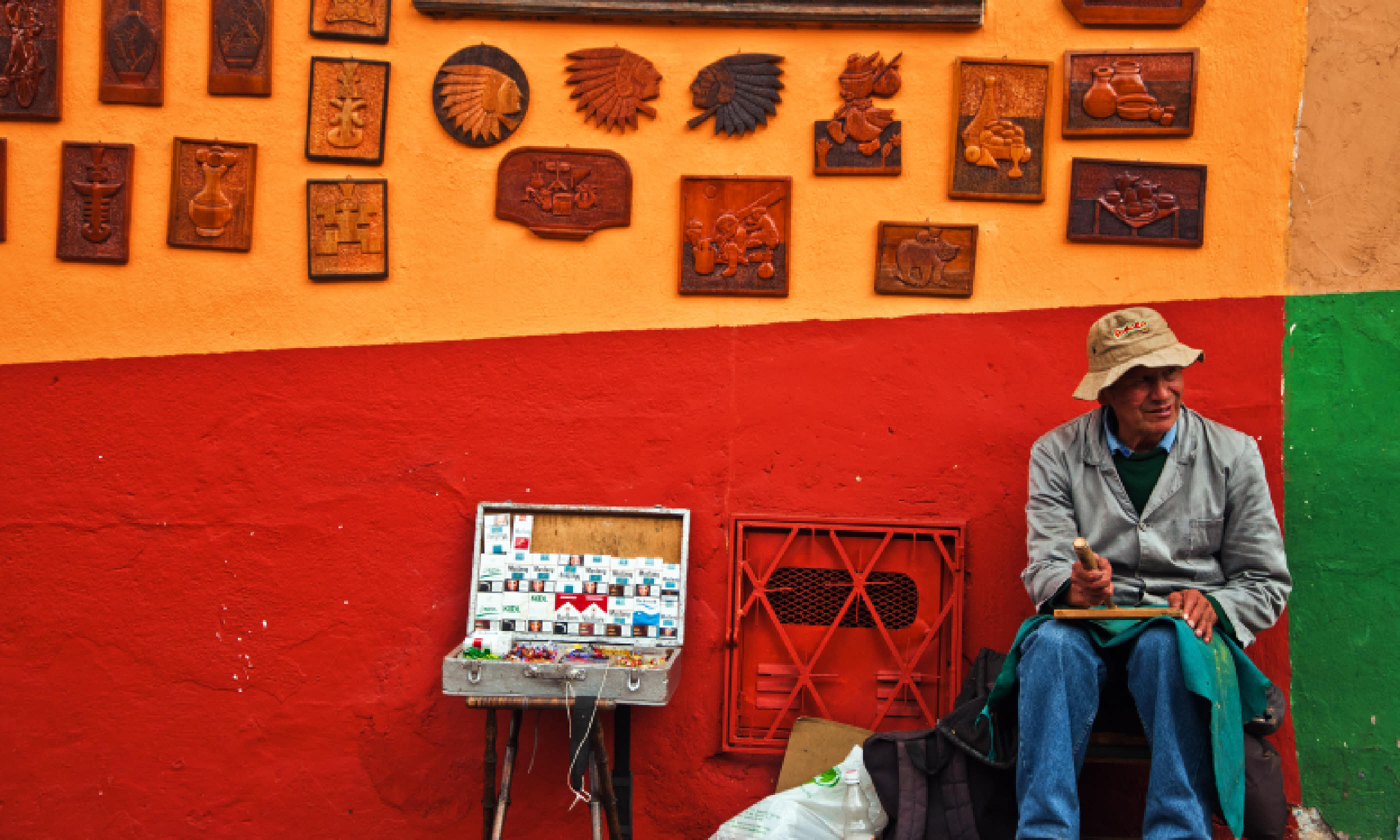 Selling art in Bogota (Shutterstock: see credit below)