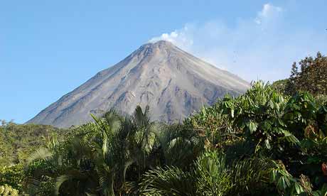 Volcan Arenal is known to spout lava at night and rumble occasionally (Arden)