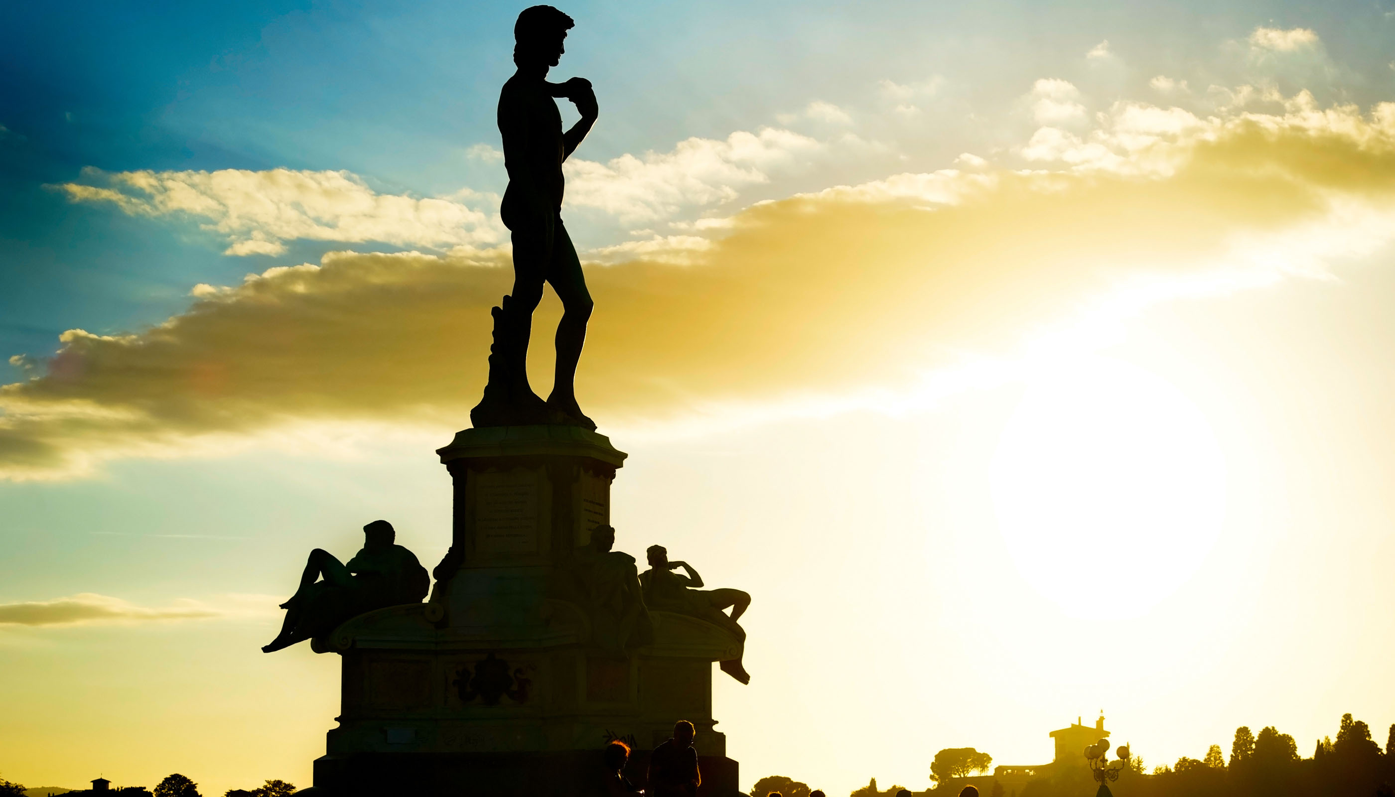 David overlooking Florence from Piazzale Michelangelo (Shutterstock.com. See main credit below)