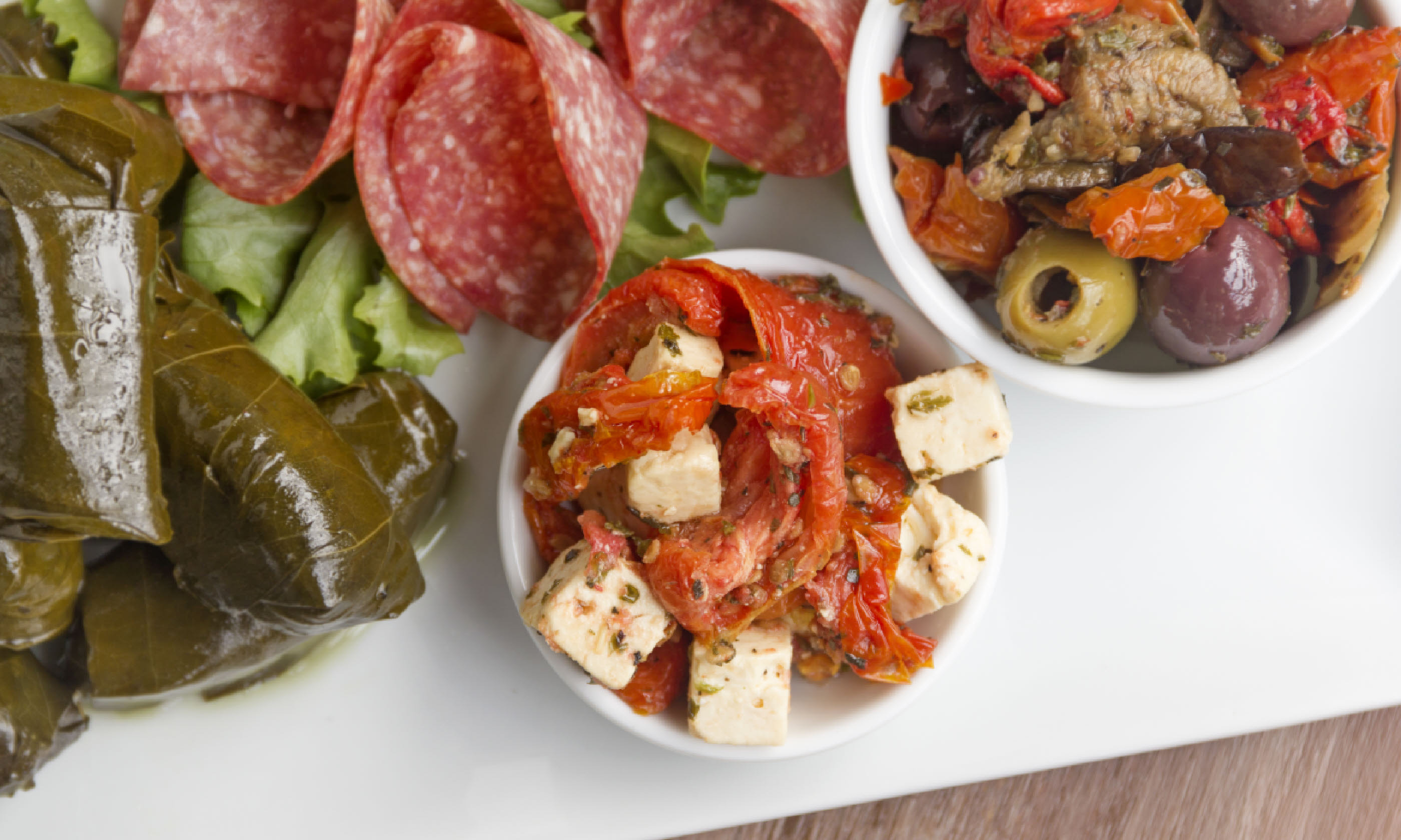 Feta cheese and sundried tomato meze (Shutterstock)