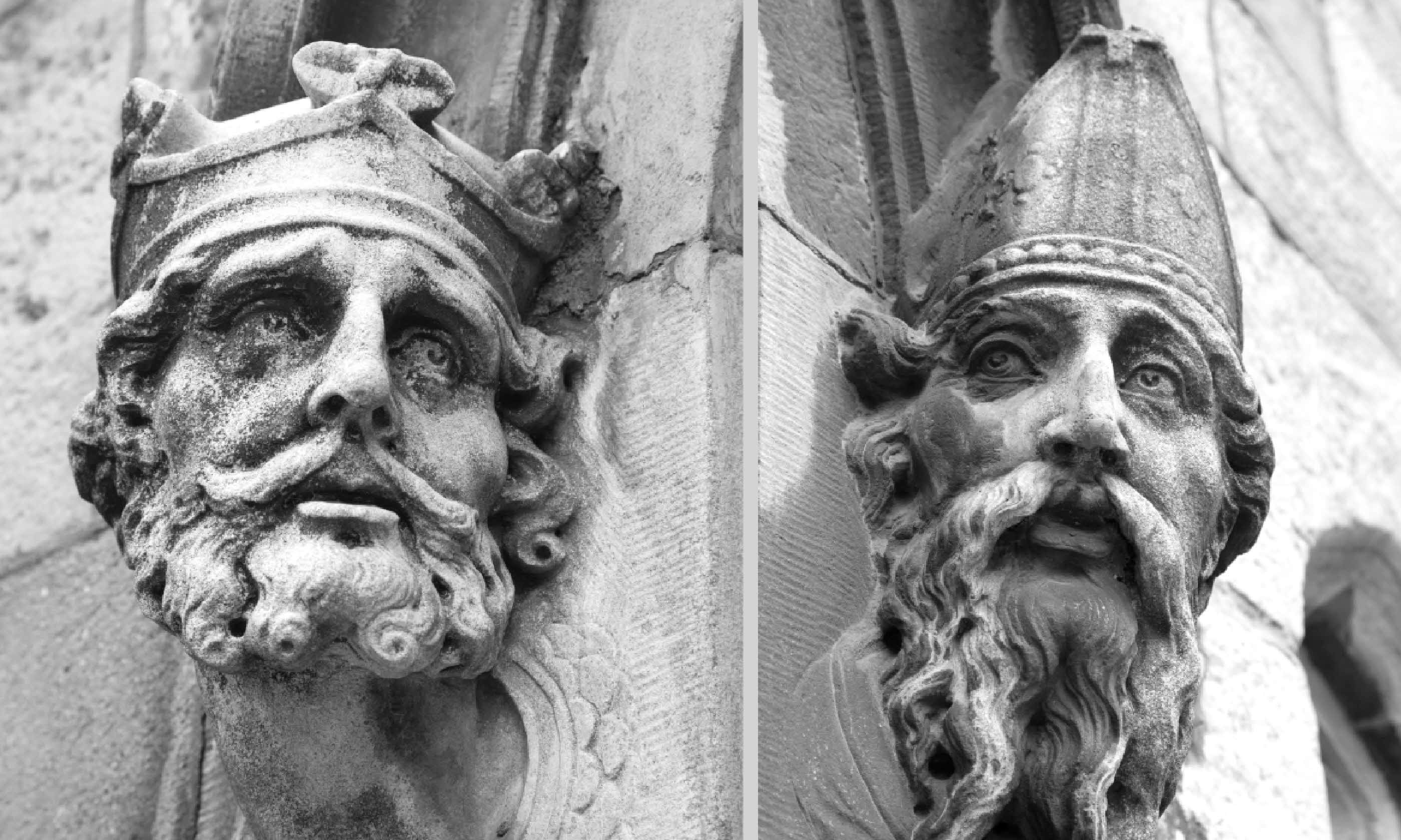 Statue Heads on Dublin Castle