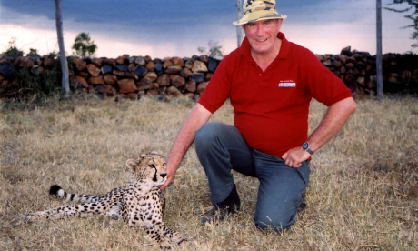 Duncan Yearley and a cheetah