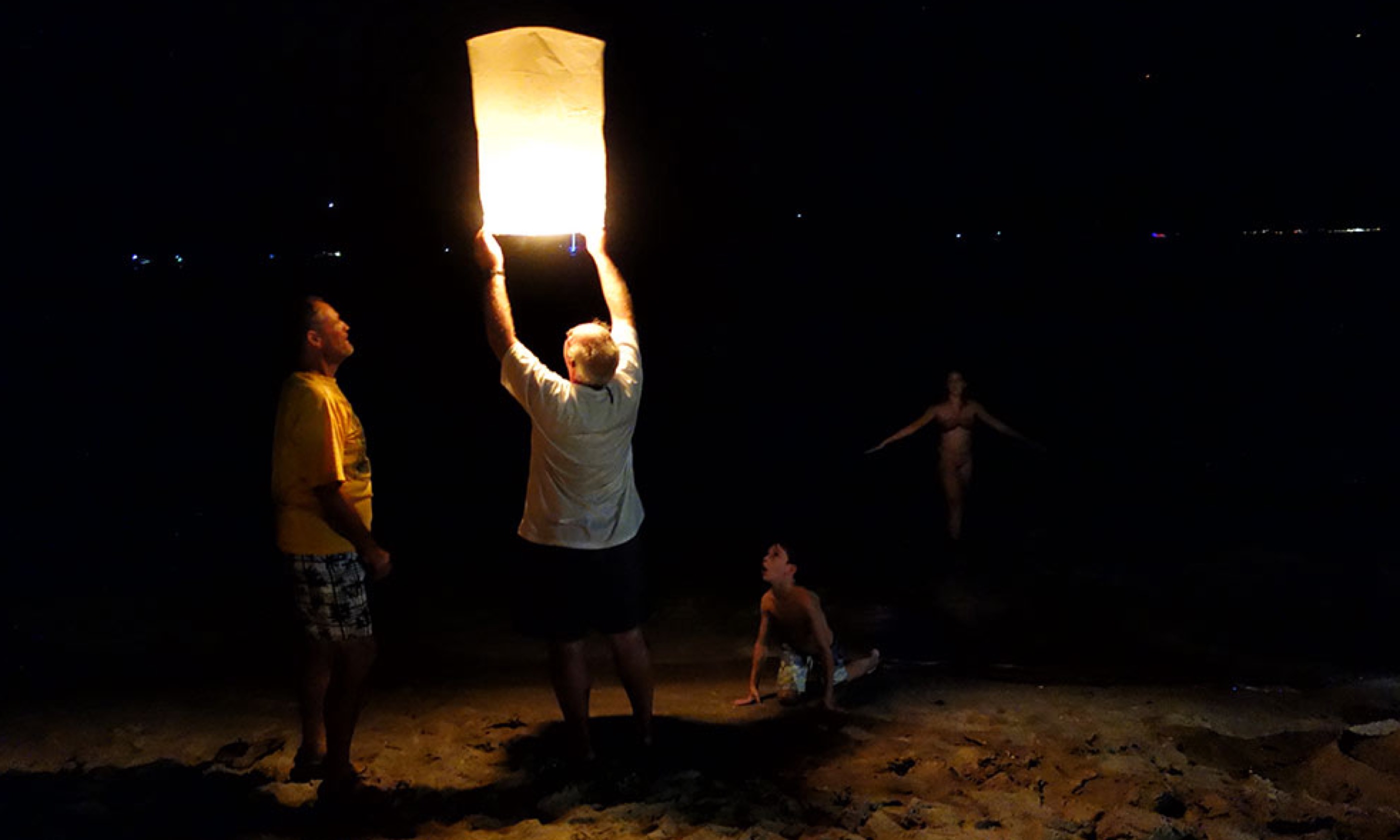 Letting a lantern fly free (Liz Cleere)