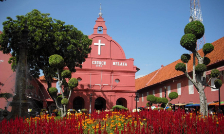 The Dutch influenced Christ Church in Melaka (Auswandern Malaysia)