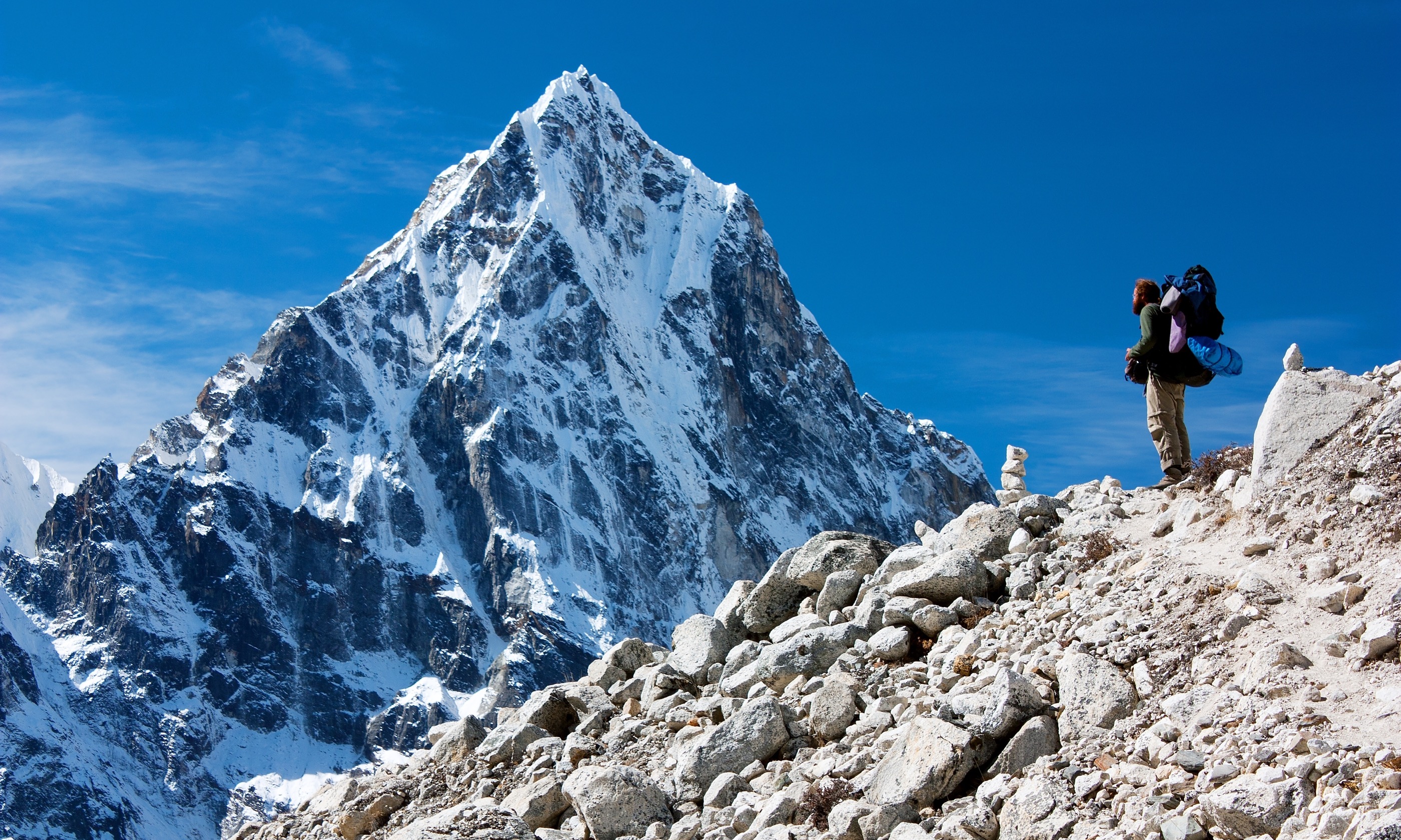 Trekker in the Himalaya (Shutterstock.com)
