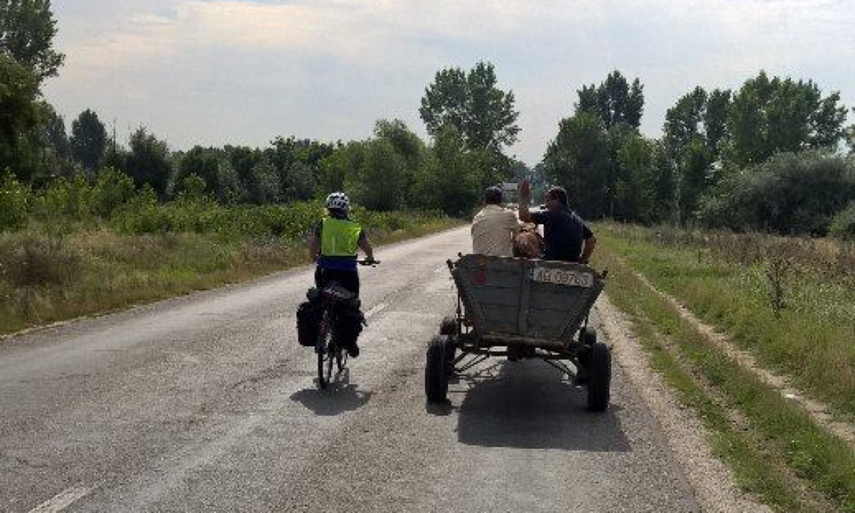 Overtaking traffic in Romania (Helen Moat)