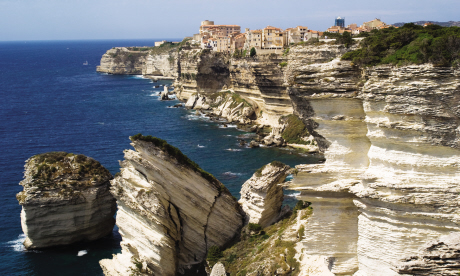Bonifacio (Corsica) may look set to fall in but it isn't... Honest! (Dreamstime)