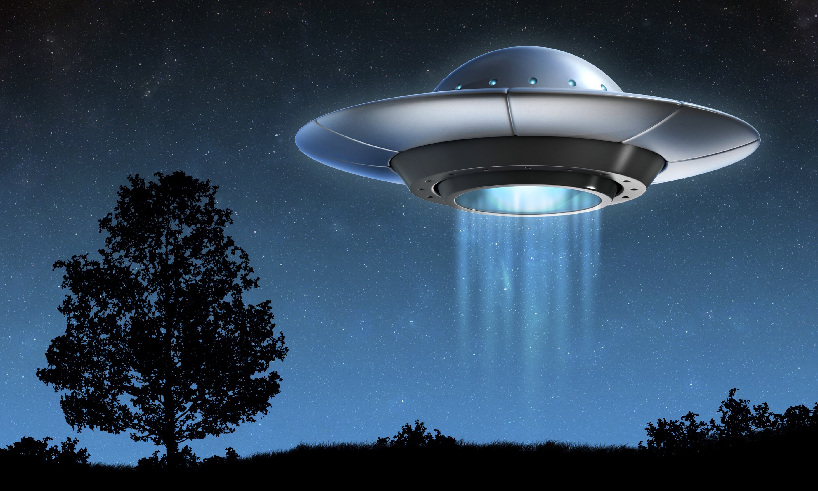 A UFO hovering (Shutterstock.com. See main credit below)