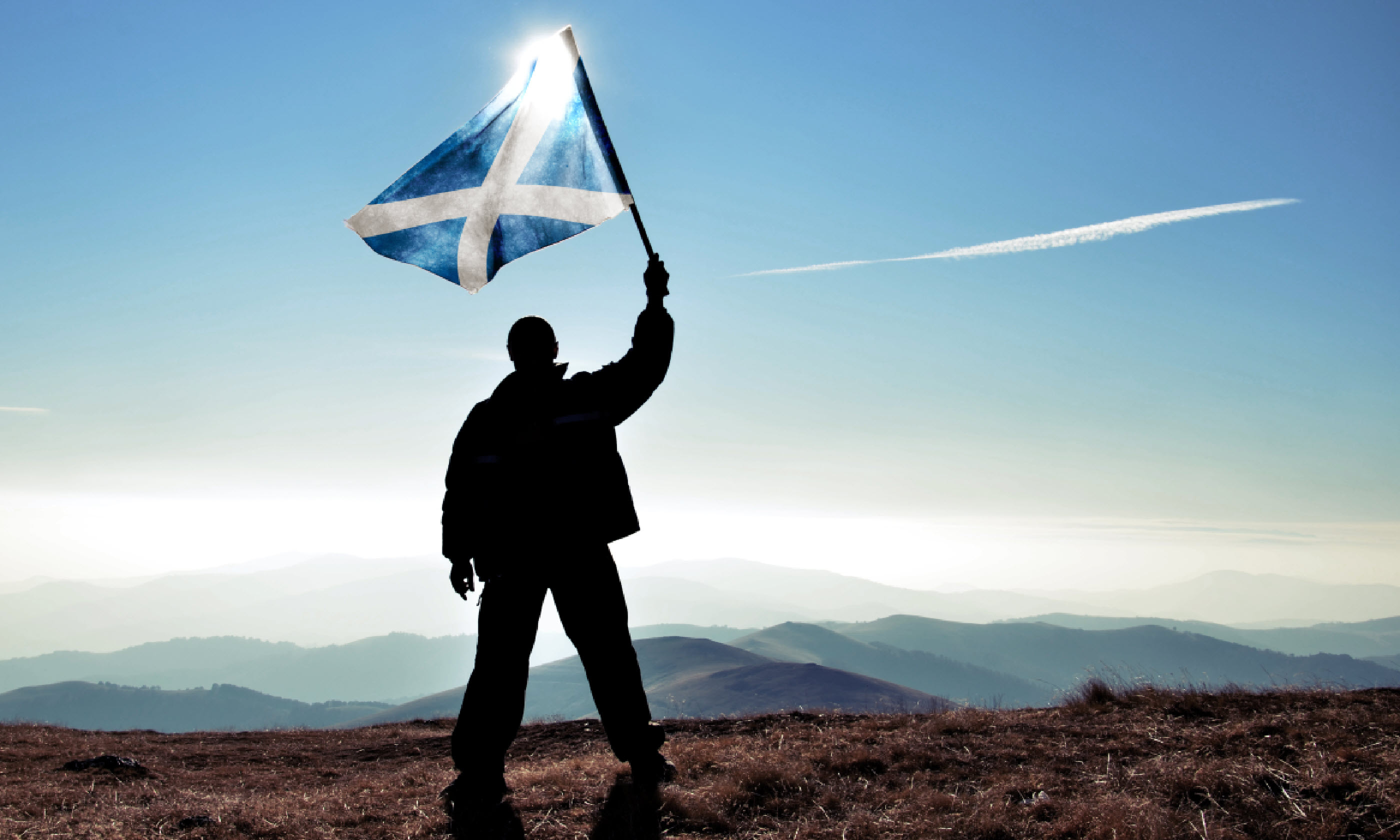 Waving the Scottish flag (Shutterstock: see credit below)