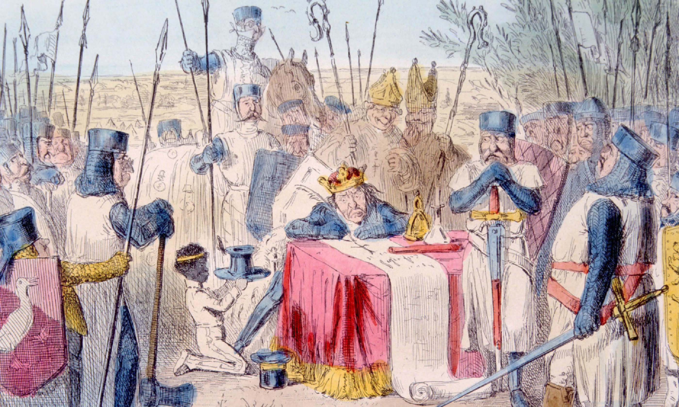 The Magna Carta being signed by King John, 1215, illustration by John Leech published 1875 (Shutterstock: see credit below)