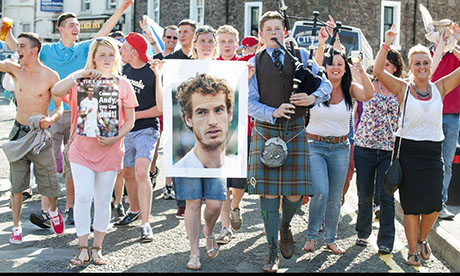 Andy Murray on the streets of Dunblane