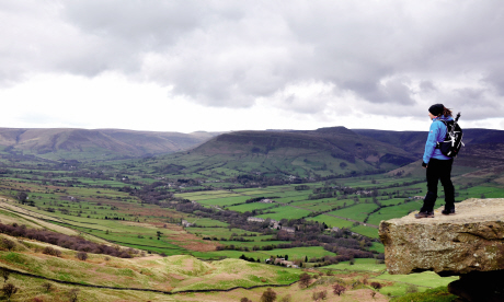 Back Top is a good place to gaze down on Edale (Phoebe Smith)