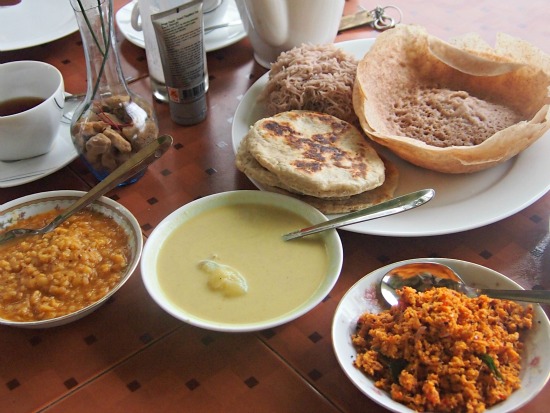Hoppers Sri Lanka, part of a Sri Lankan breakfast