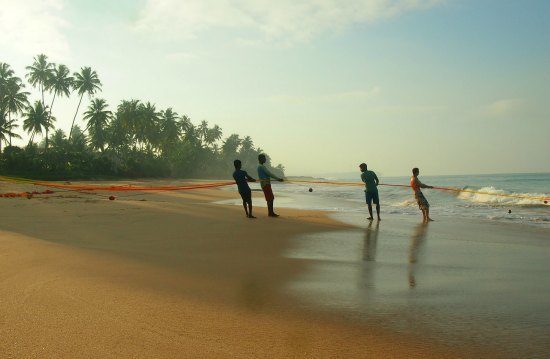 max wadiya villa ambalangoda beach.fishermen at dawn.