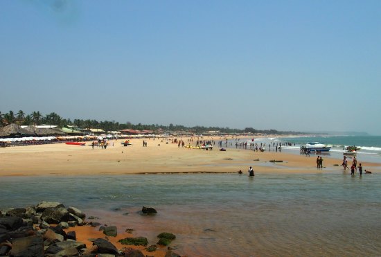 Baga Beach, North Goa, still busy in the low season