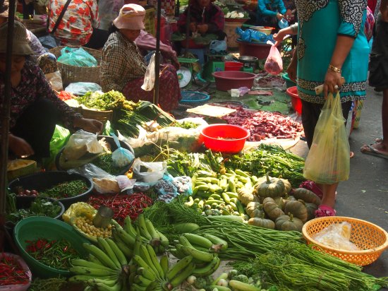 Fresh produce at Battambang Market